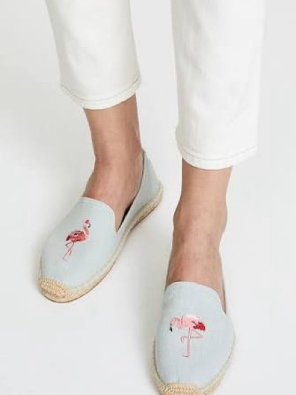 Soludos Flamingo Canvas Slip-On Espadrilles